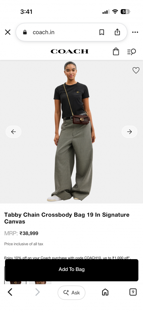 Coacch Tabby 19 Chain Clutch SuperHighend Quality 11 With OriginalBox & DustCover
