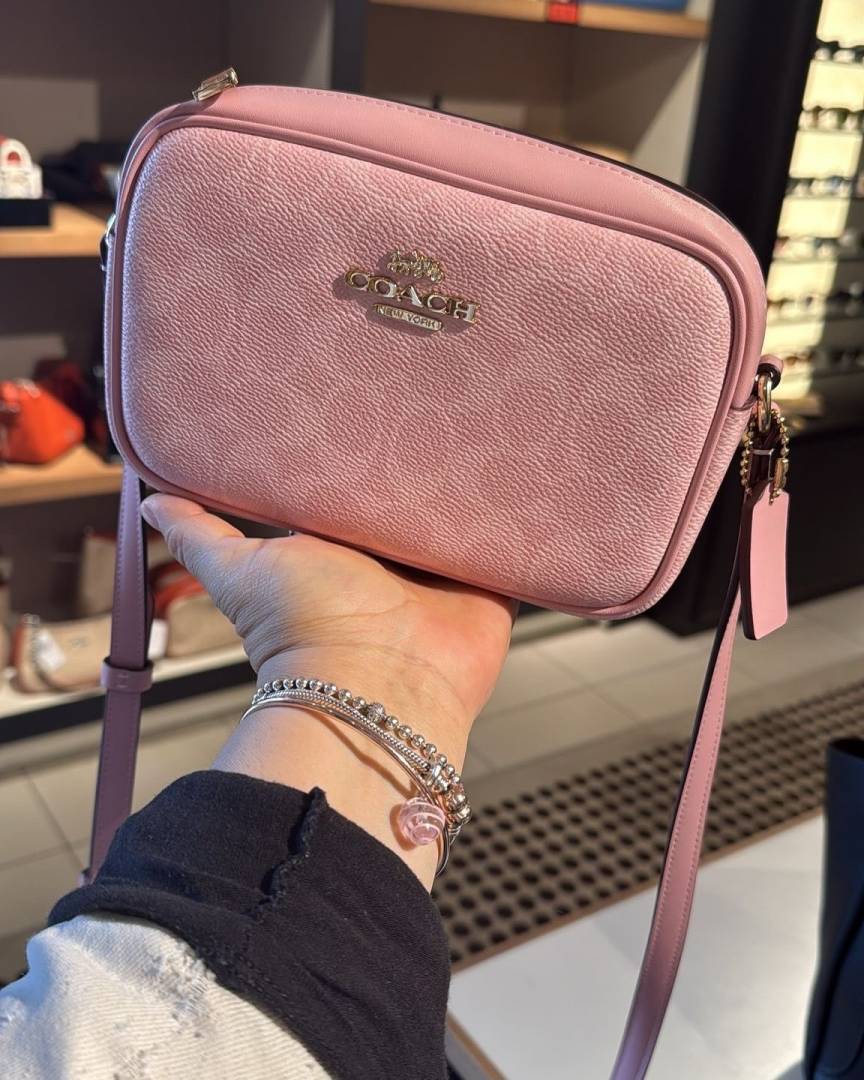 Coacch Jamie Pink Camera Crossbody Bag With OriginalBox DustCover CarryBag