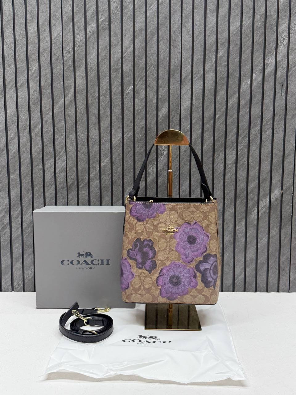 Coacch Bucket Floral Print With Original Box & DustCover