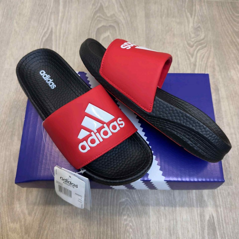 Adiddas Hyper Boost Premium Red Black White Slides SE12