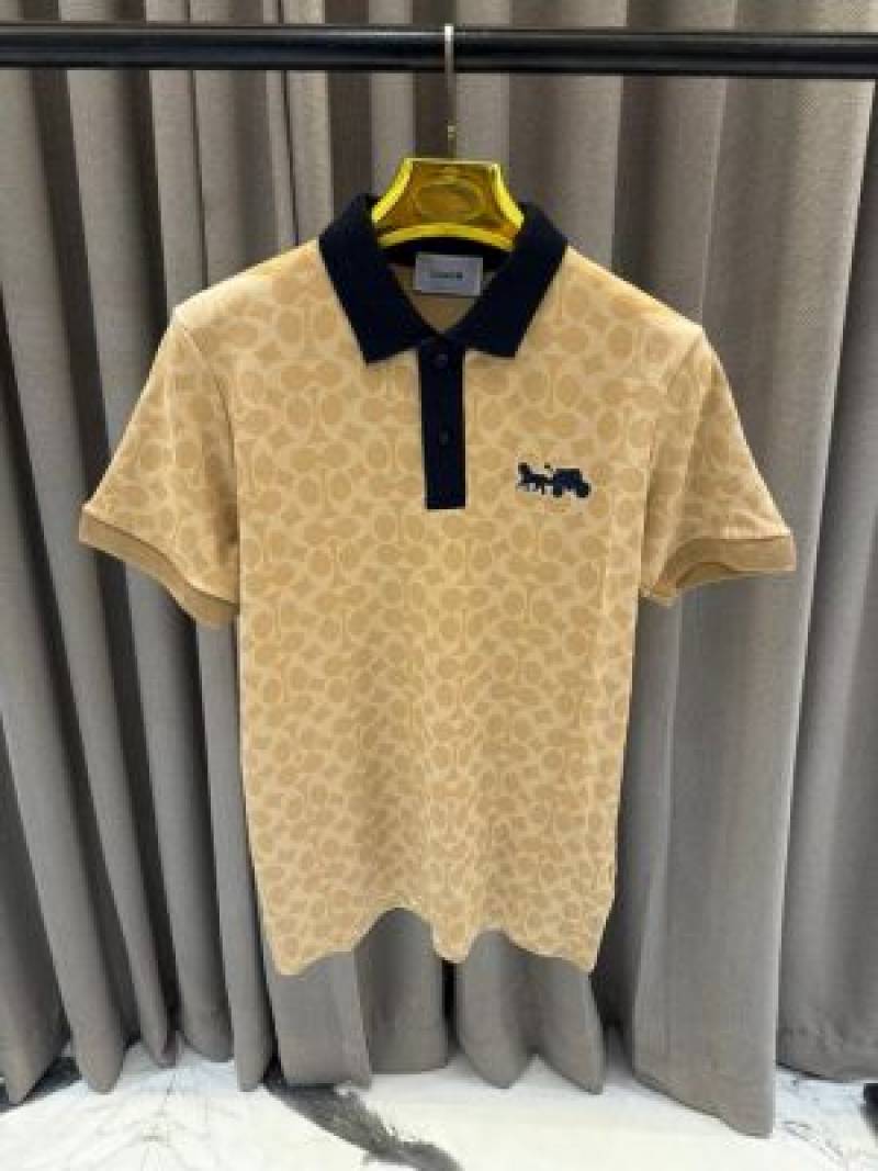 Coatch Chest Logo Polo T-shirt Brown