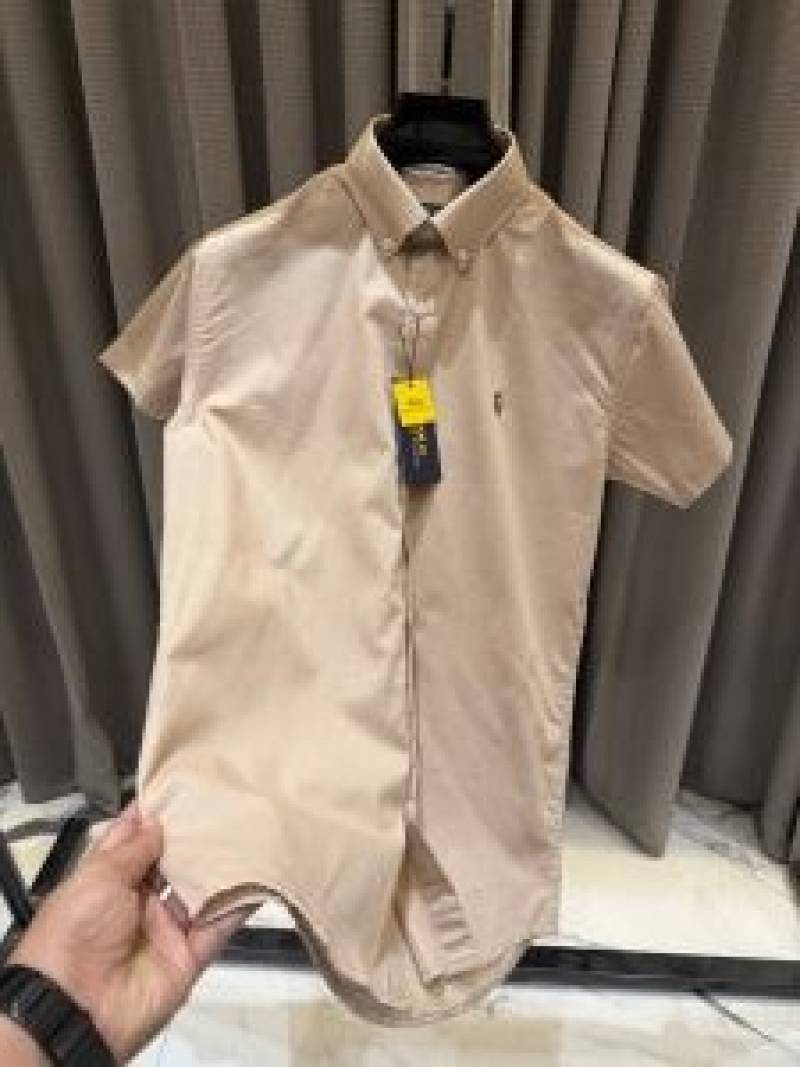 Ralph lauren Premium Half Cotton Light Beige Shirt