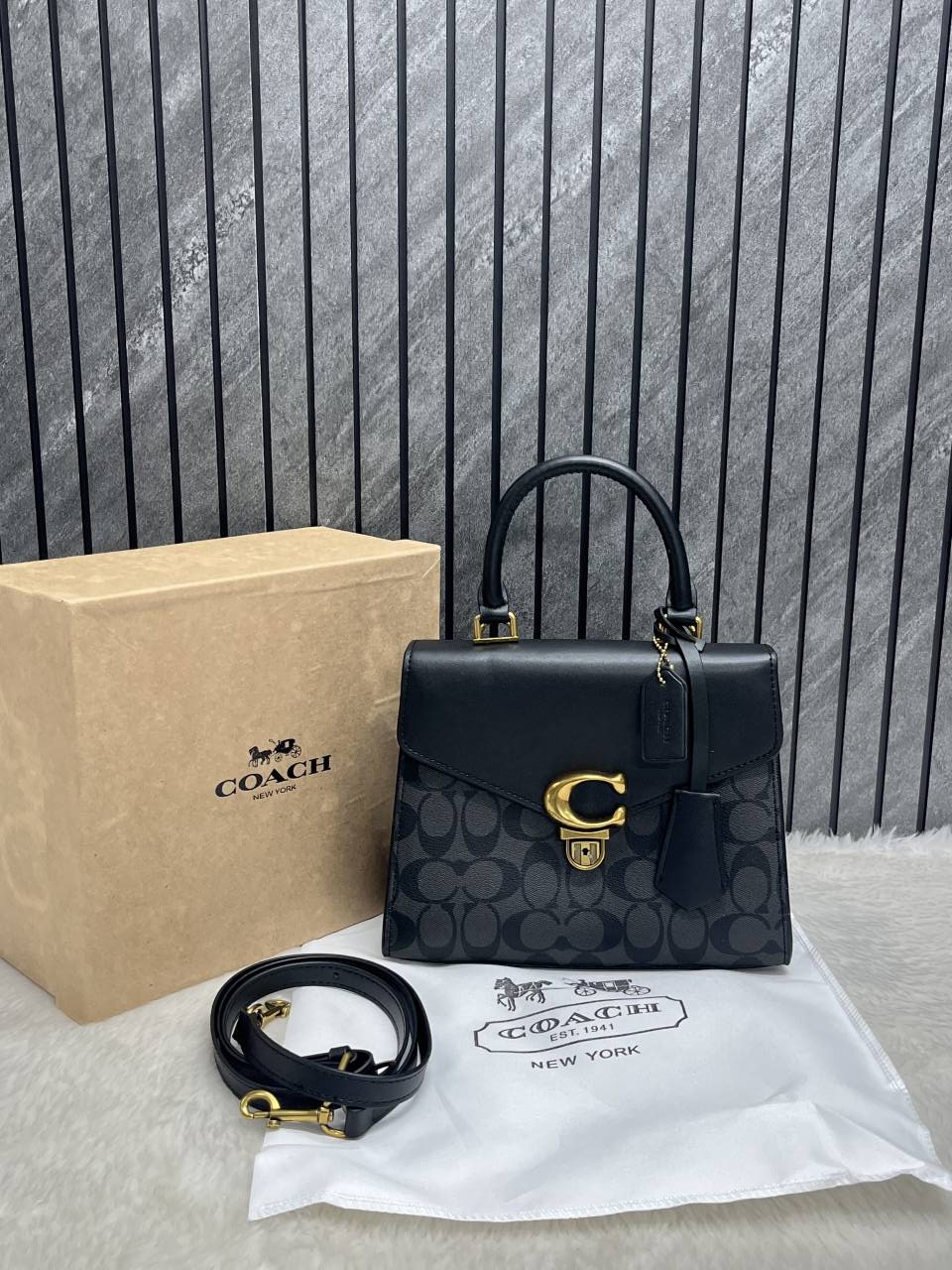 Coach Samie Top Handle Medium Handbag With OriginalBox
