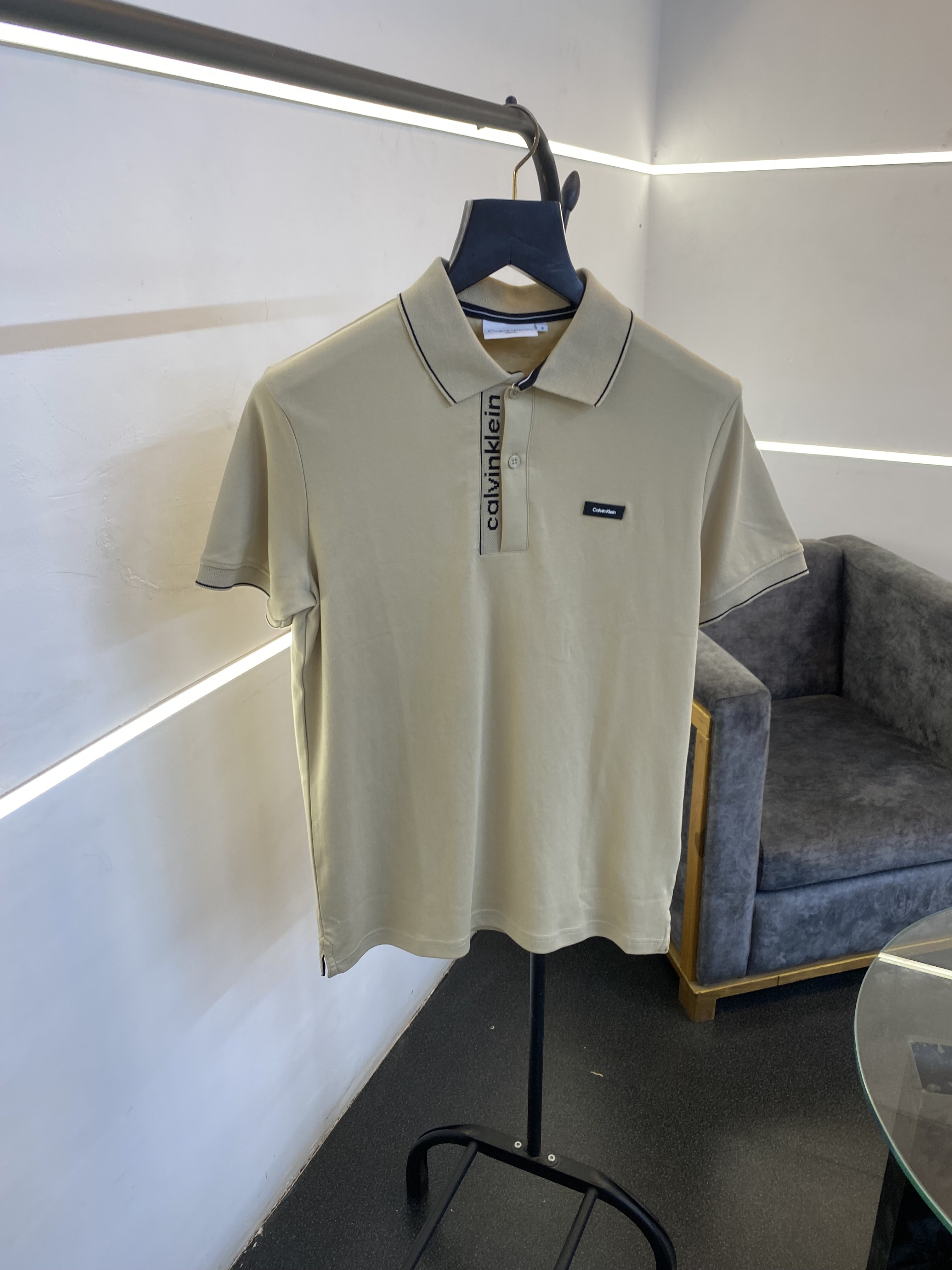 Calvin kline imported polo tshirt beige