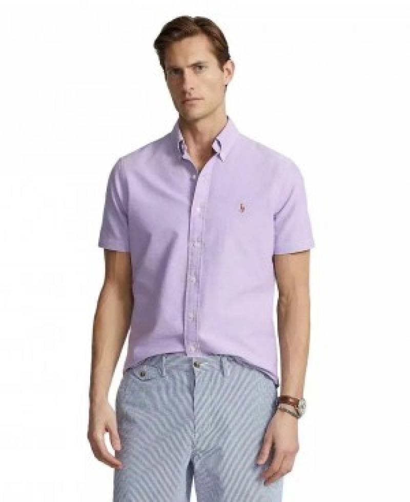 Ralph Lauren Chest Logo Half Sleeves Shirt Purple