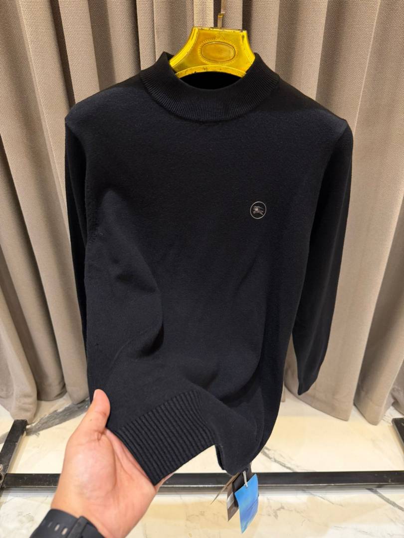Burbery Chest Logo Sweatshirt Black