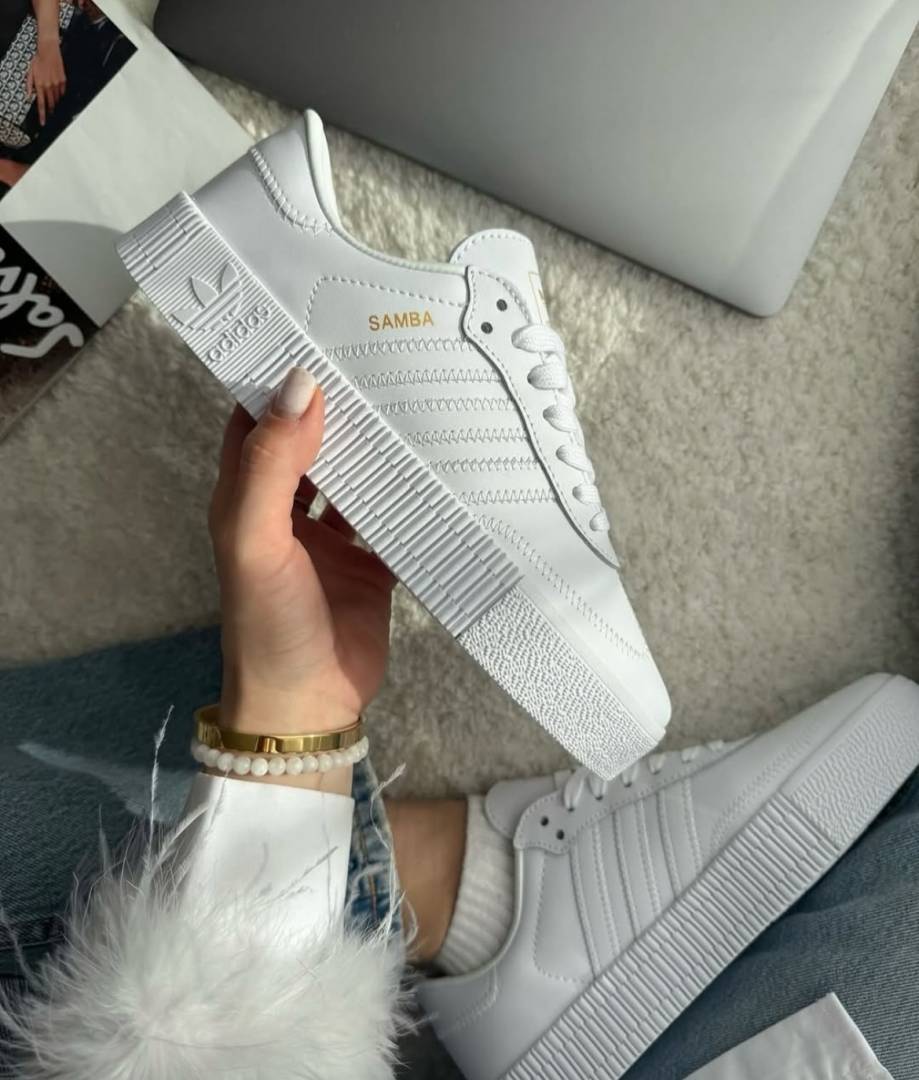 Adidas Samba Platform Triple White