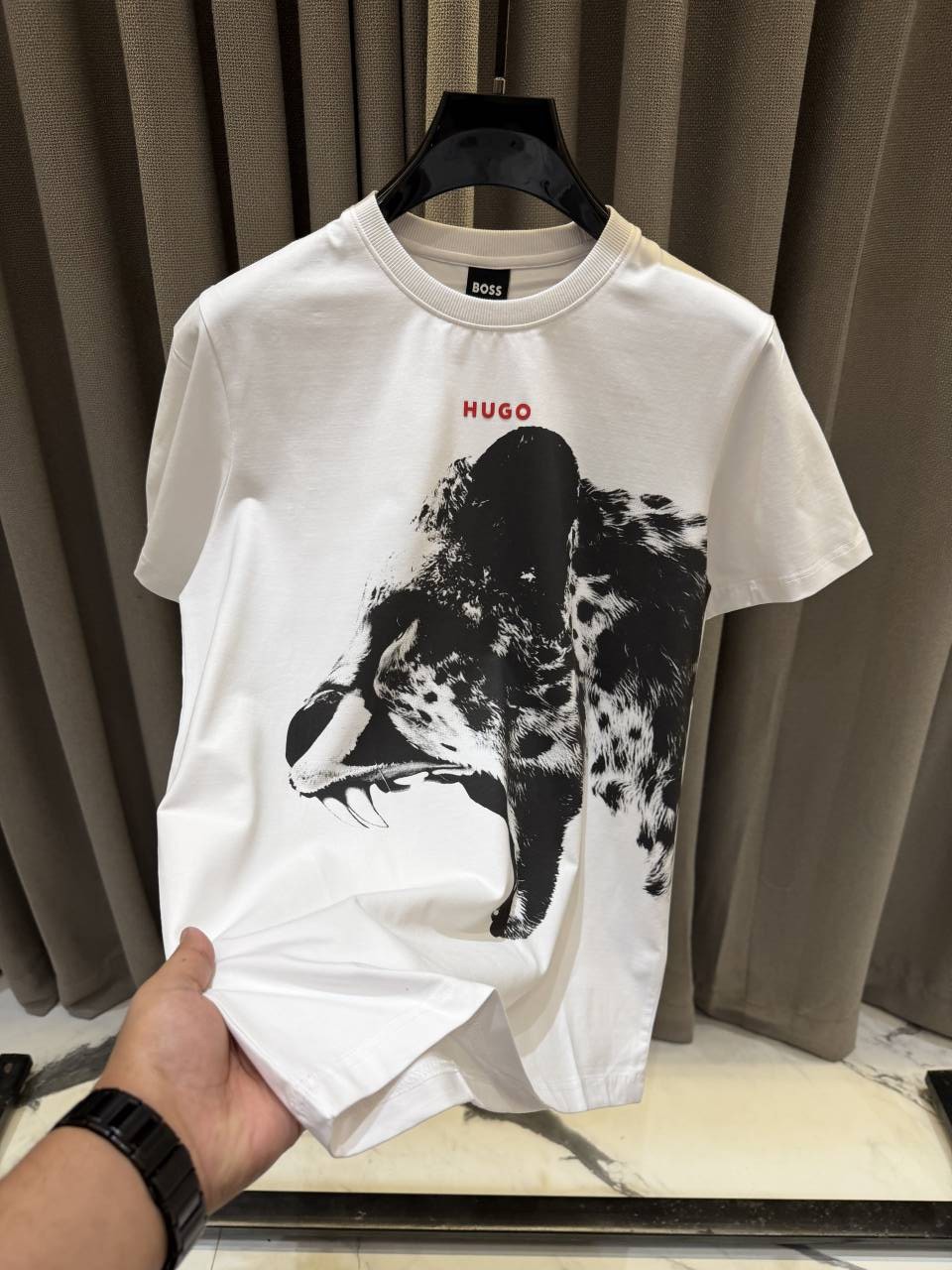 Boss Premium White tshirt Tiger