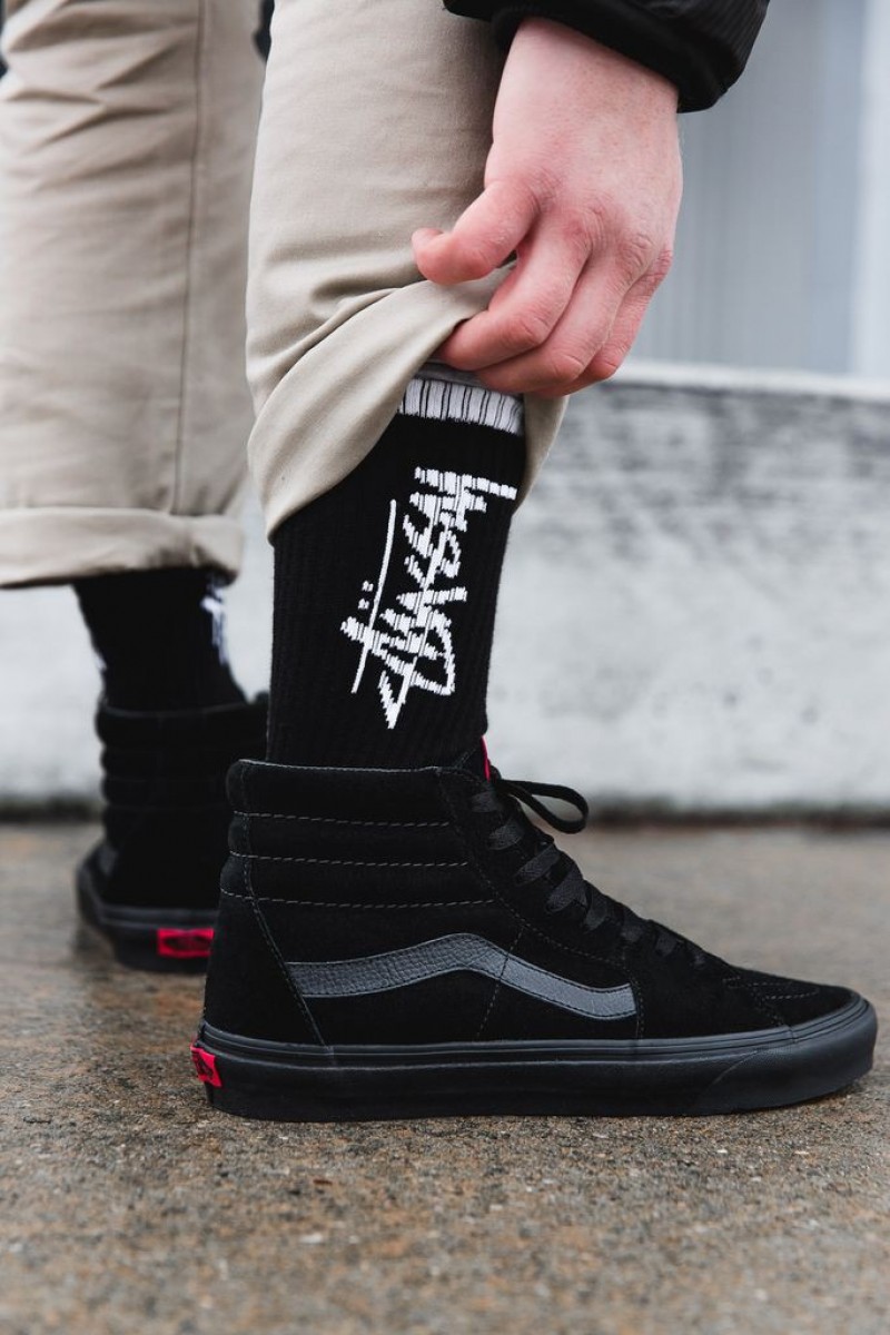 Vans SK8 High Top Sneaker All Black--