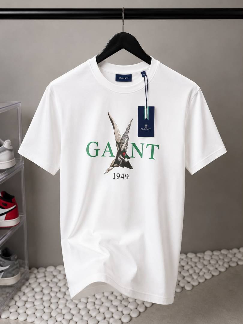 Gant Graphic Print White T-Shirt 1040 Sale Offer Vs1000