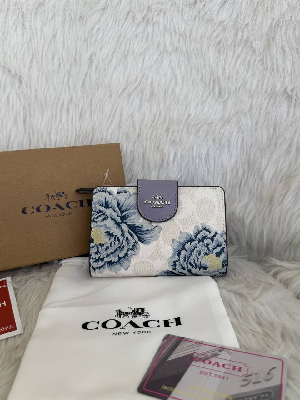 Coacchh A10 Corner Zip Signature Wallet With Original Box DustCover Tags Card Highend Quality