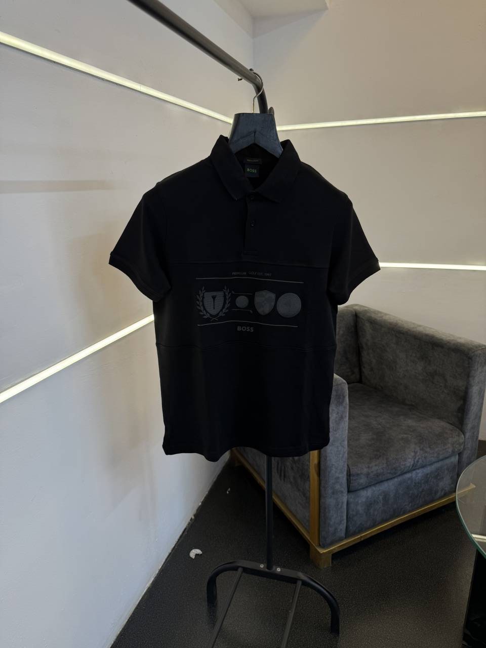 Hugo bos imported polo tshirt black sale