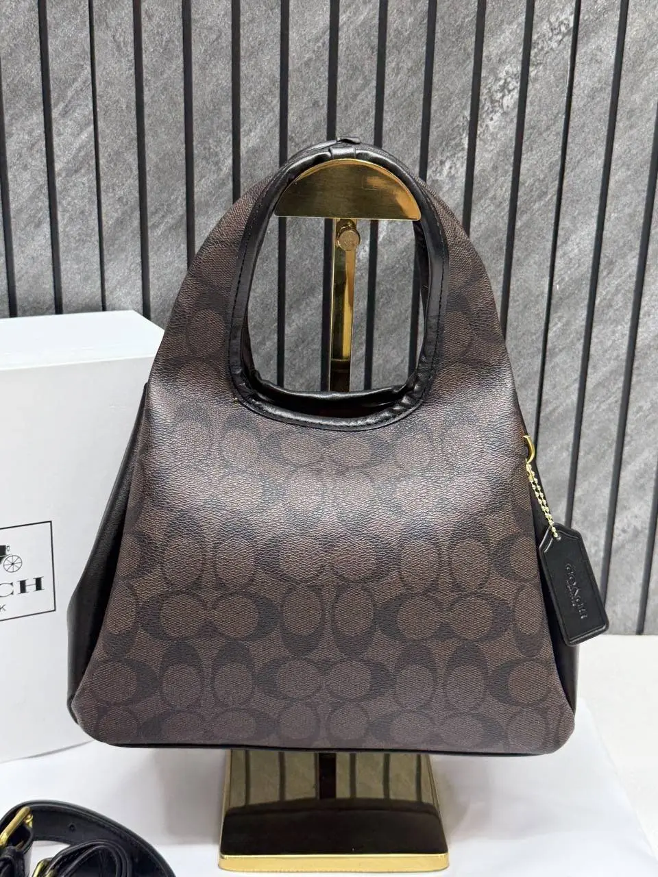 Coach Lana 23 Coffee-Flower With OriginalBox DustCover LongBelt - Image 4