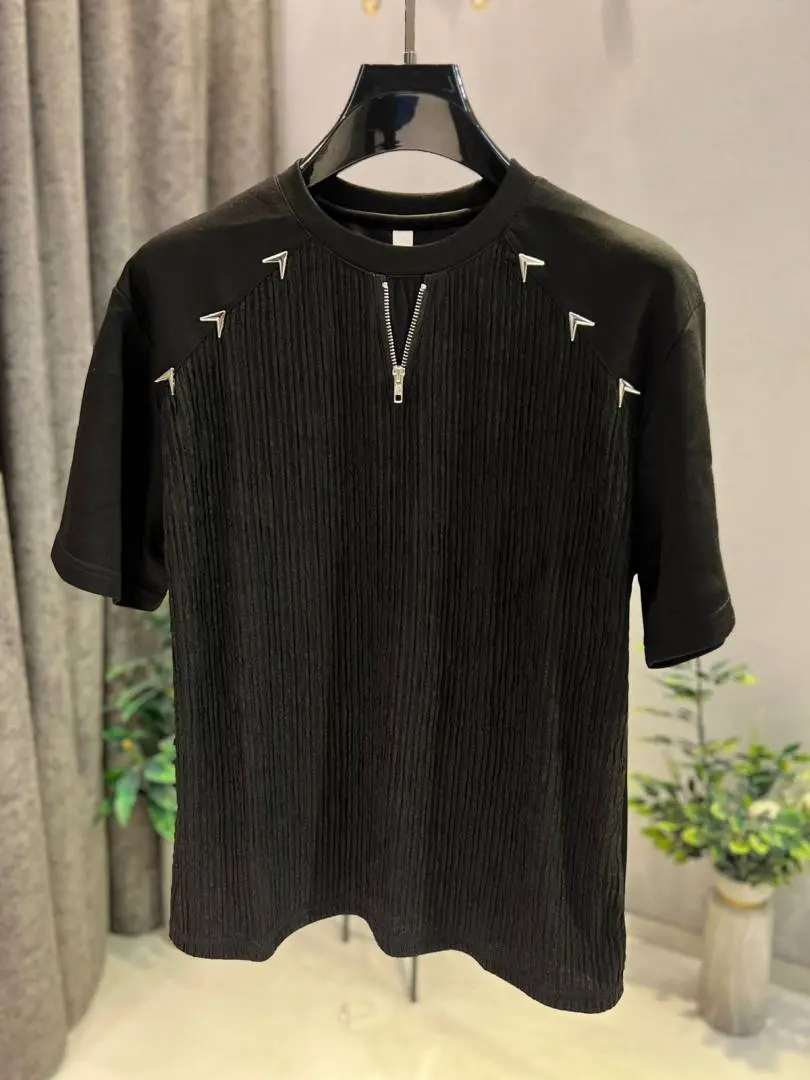 KOREAN IMPORTED HIGH DEMAND ARTICLE T-SHIRT BLACK - Image 2