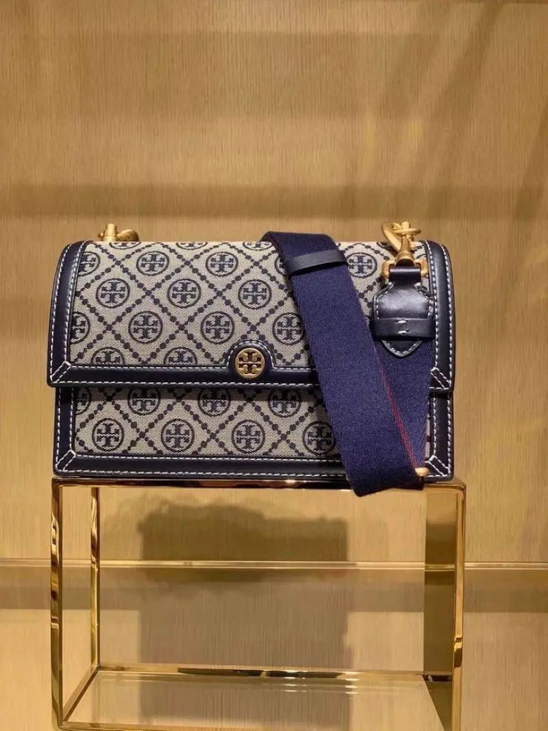 Tori Burch T Monogram Jacquard Crossbody Bag With OriginalBox 2 SlingBelt - Image 5