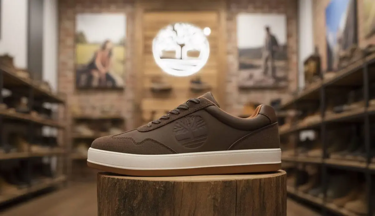 TIMBERLAND BROWN WHITE LEATHER SNEAKER 2025 - Image 2