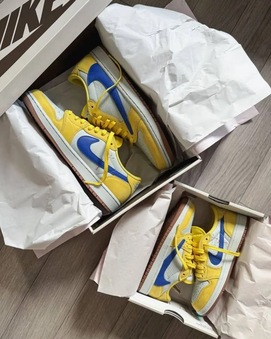 Nike Air Jordan Retro Low X Travis Scott Canary Yellow sale - Image 2