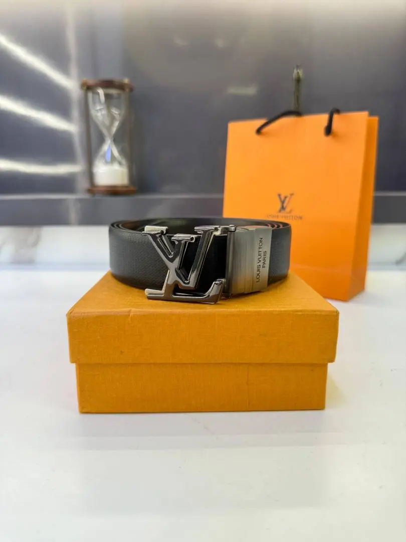 Lv Loui Vuitton Black Matt Reversible Belt Fa 1390 - Image 2