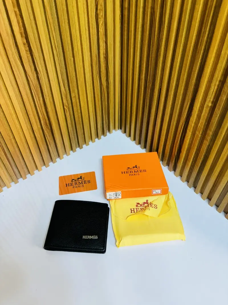41 HERMEZ FULL BLACK PREMIUM QUALITY WALLET WITH BOX - Image 3