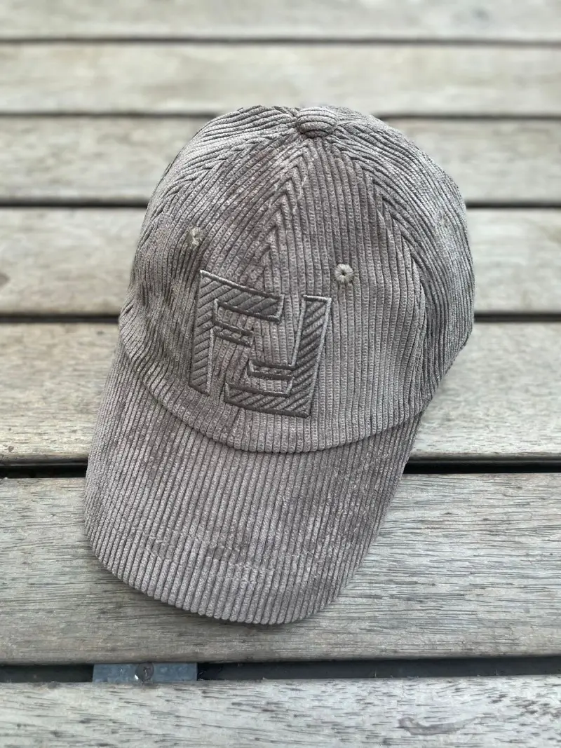 Fendi FF Cord Brownish Grey Premium Unisex Cap(With Safety Box) 895
