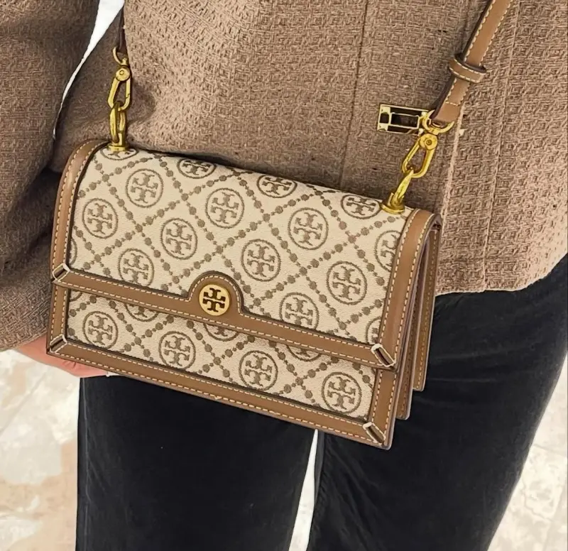 Tori Burch T Monogram Jacquard Crossbody Bag With OriginalBox 2 SlingBelt - Image 6