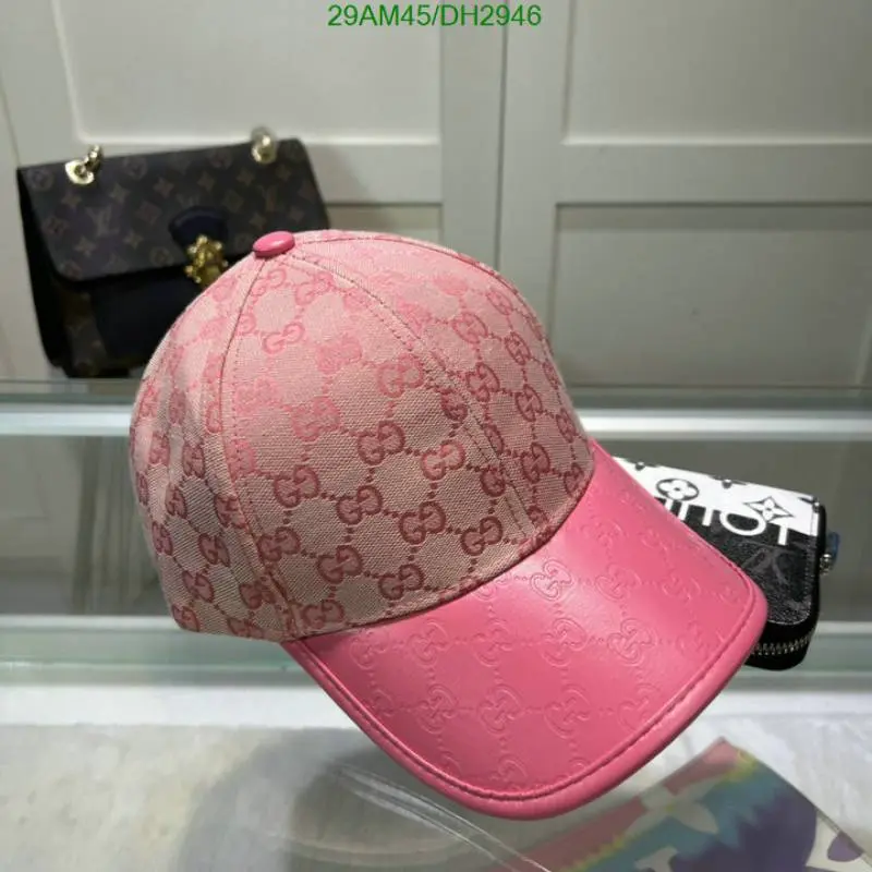 Gucci GG Small Monogram Leather Pink Premium Unisex Cap With Safety Box - Image 4