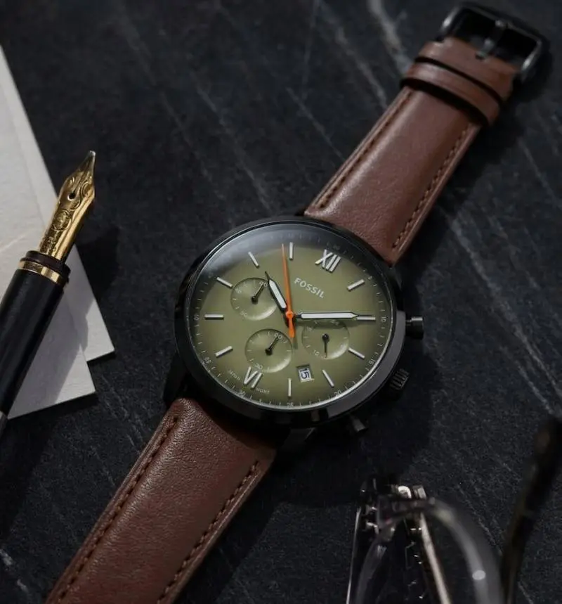 Fossil Neutro Chronograph DarkBrown Black Green