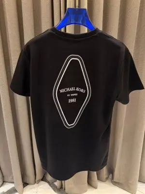 Michael Kor Middle Brand Logo Round Neck T-shirt Black - Image 3