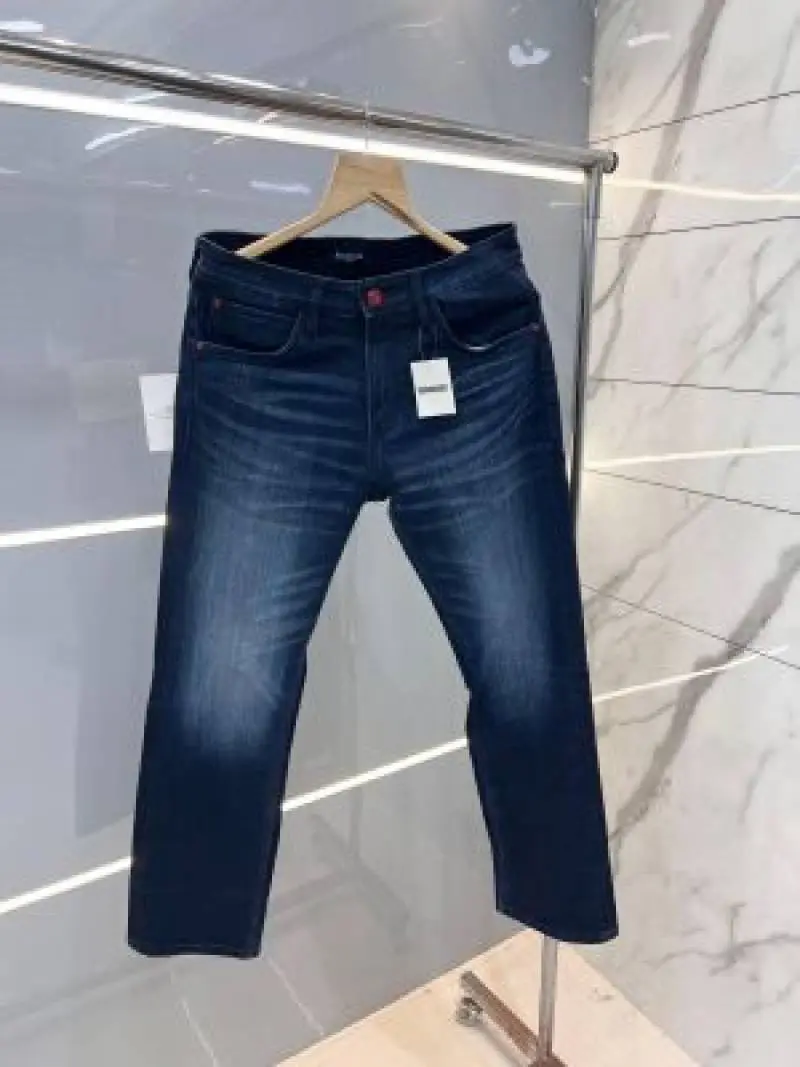 Balmain Paris Blue Shade Premium Imported Stretchable Lycra Fabric Straight Fit Denim with Embroidered Logo 2923