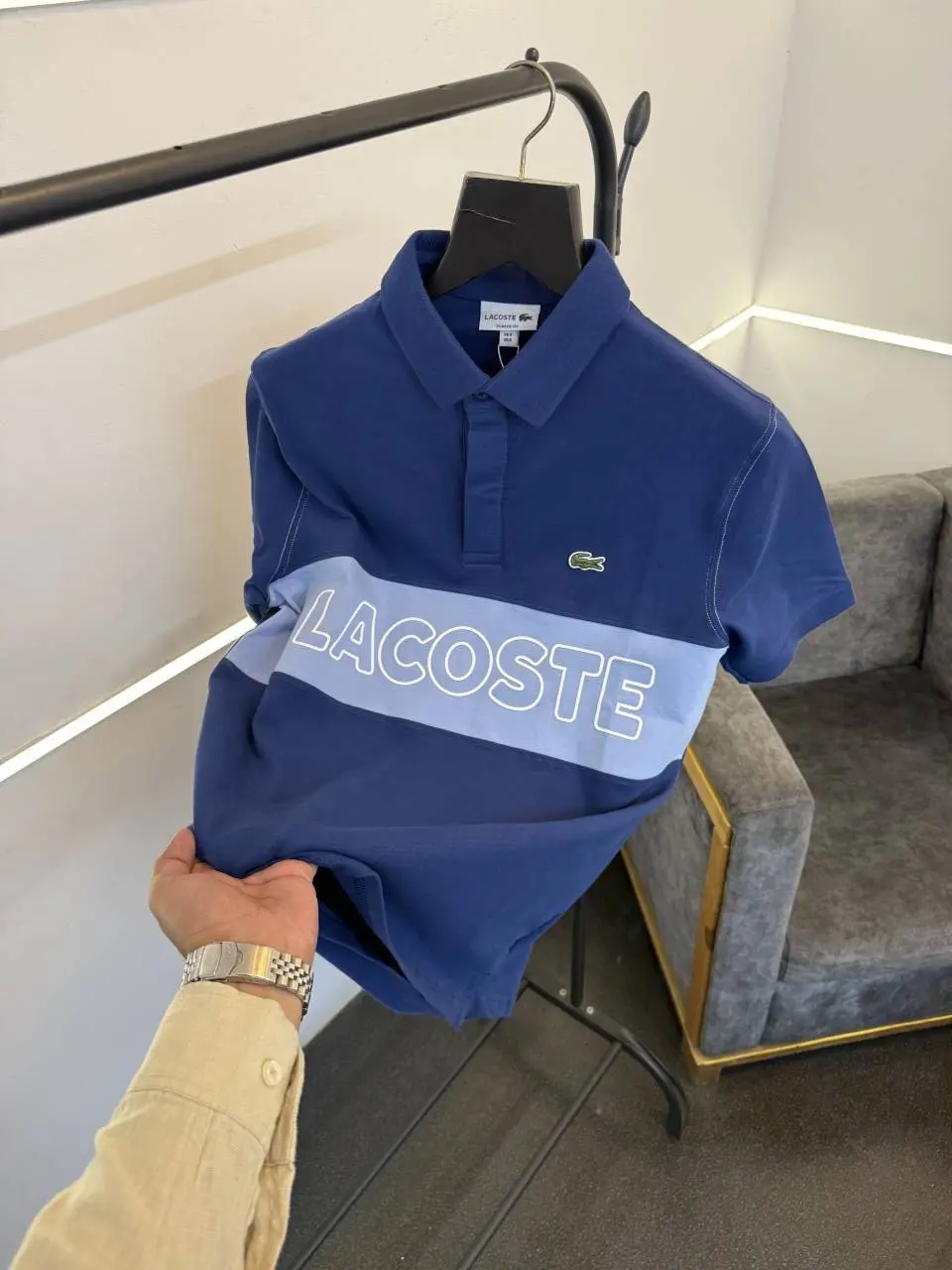 Lacoste imported polo tshirt blue - Image 2