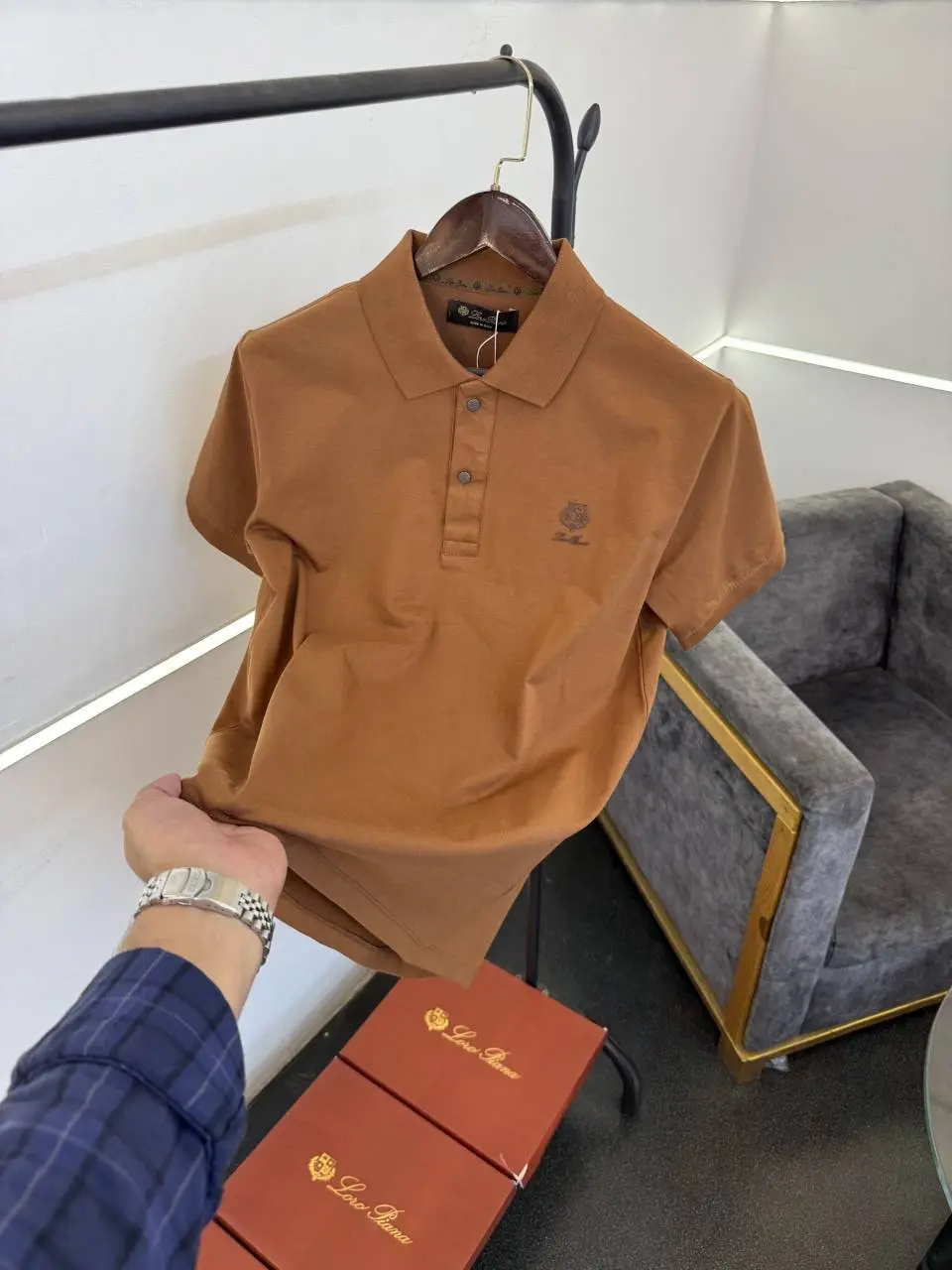 Loro piana turkey imported box pack tshirt rust - Image 2