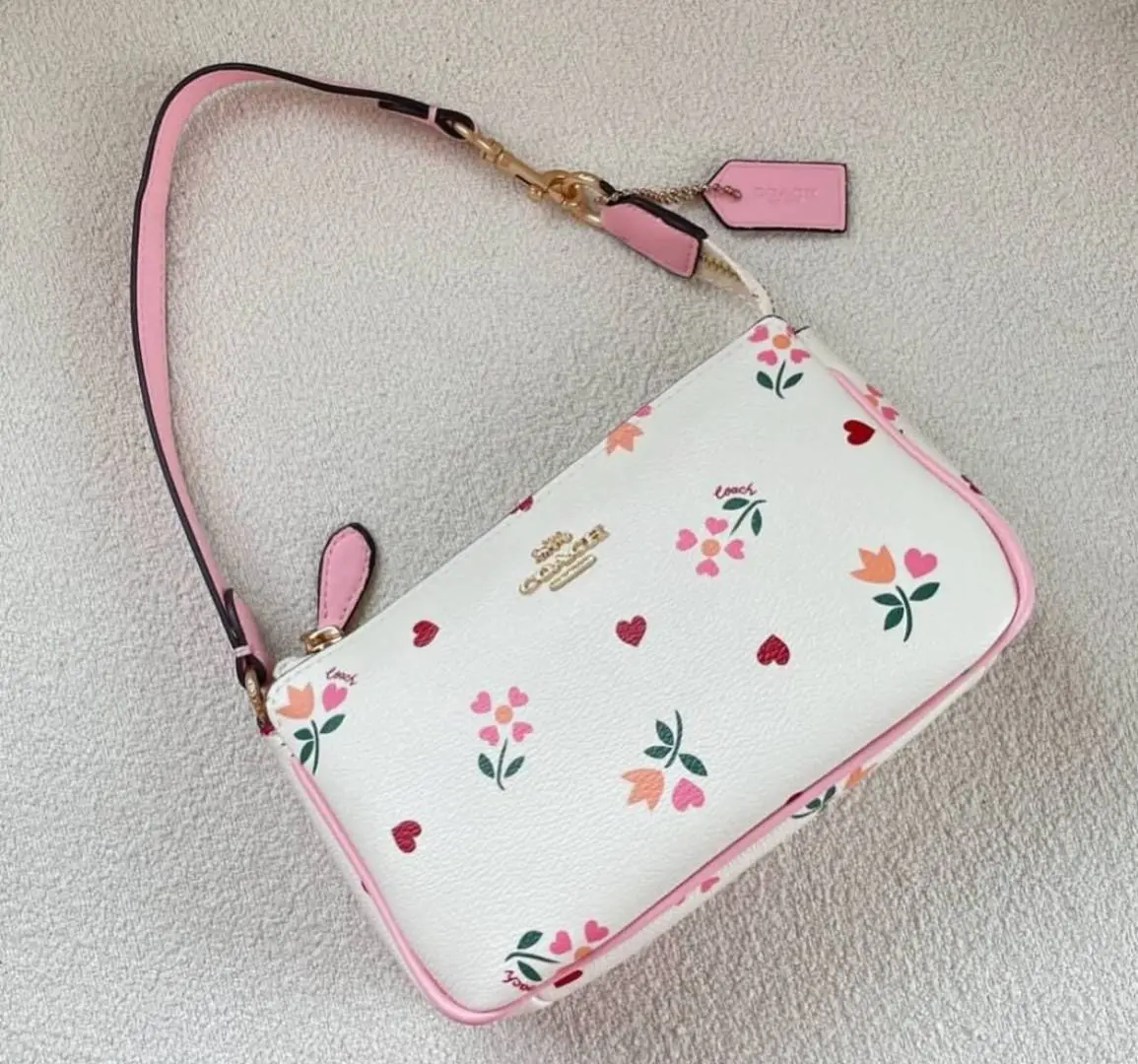 Coach Nolita 19 Flowers With OriginalBox DustCover ChainBelt PearlCharm - Image 6