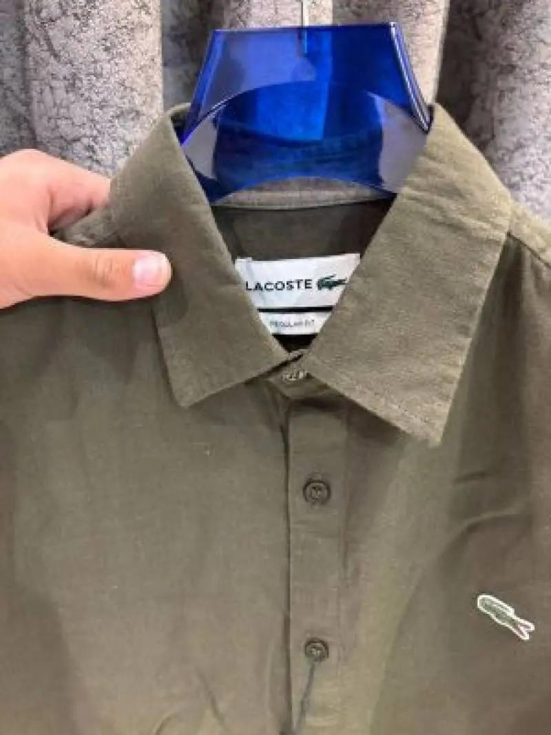 Lacoste IMPORTED STORE ARTICLE linen fabric SHIRT - Image 3