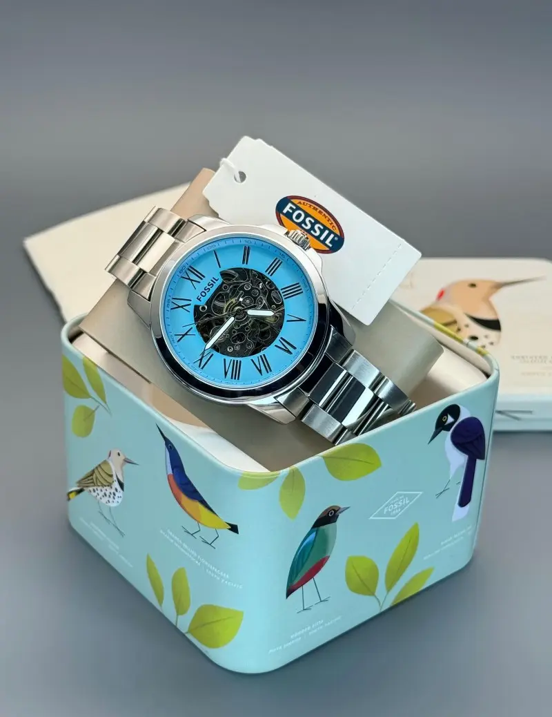 Fossil Flynn Automatic Silver-Skyblue - Image 3