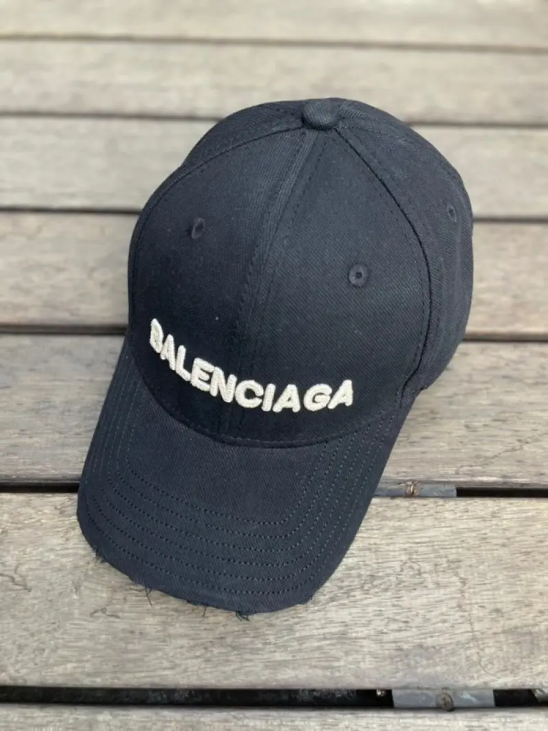 Balenciaga Black Denim Front Logo Premium Unisex Cap (With Safety Box) - Image 6