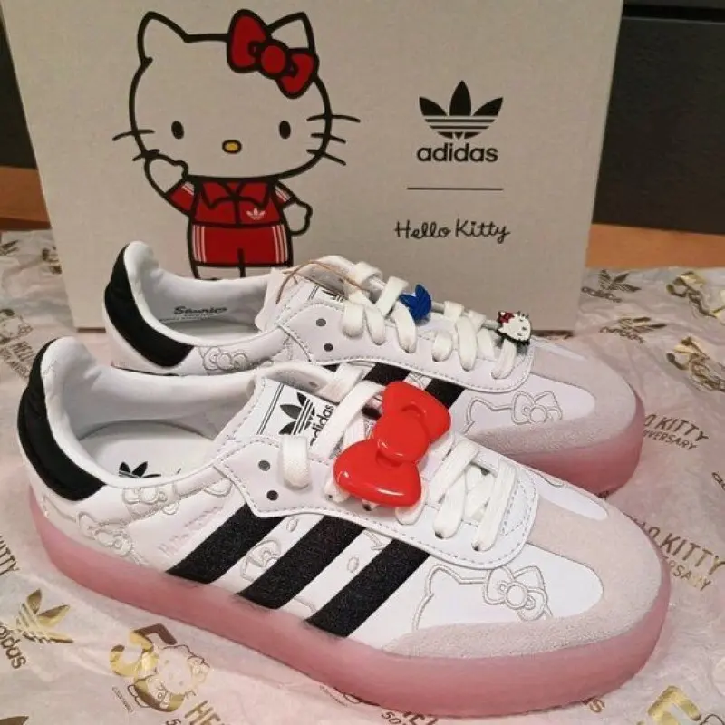 Adidas hello kitty x samba white black clear pink w - Image 6