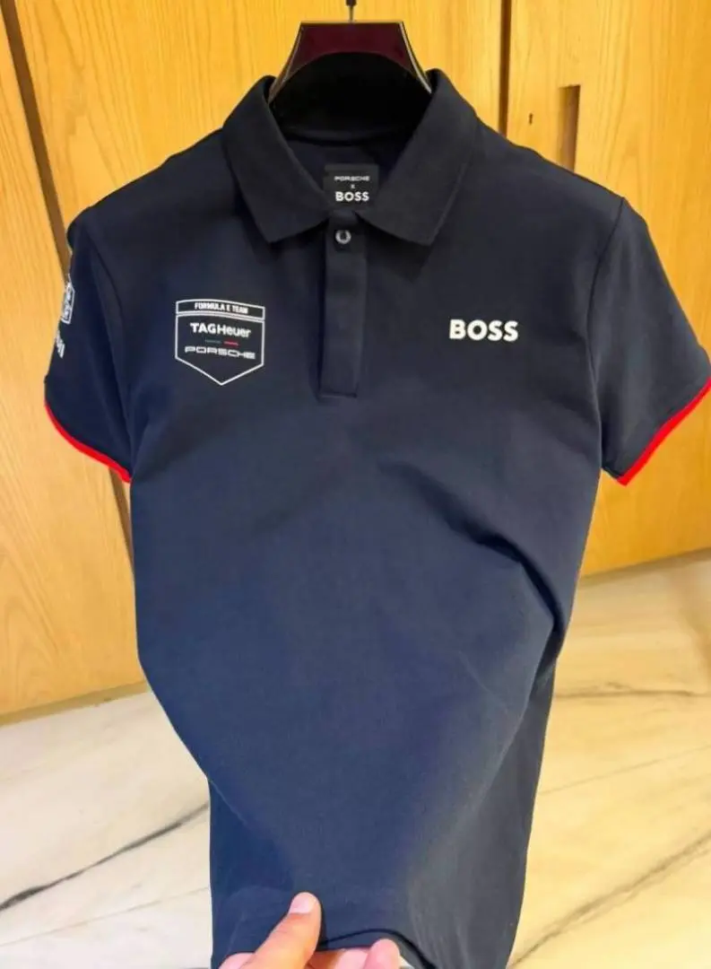 PORSCHE xBOSXS IMPORTED STORE ARTICLE POLO T-SHIRTx - Image 2