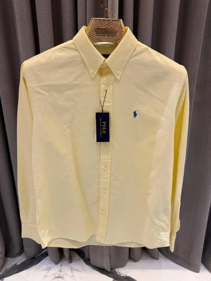 Ralph Lauren Chest Logo Full Sleeves Shirt Yellow