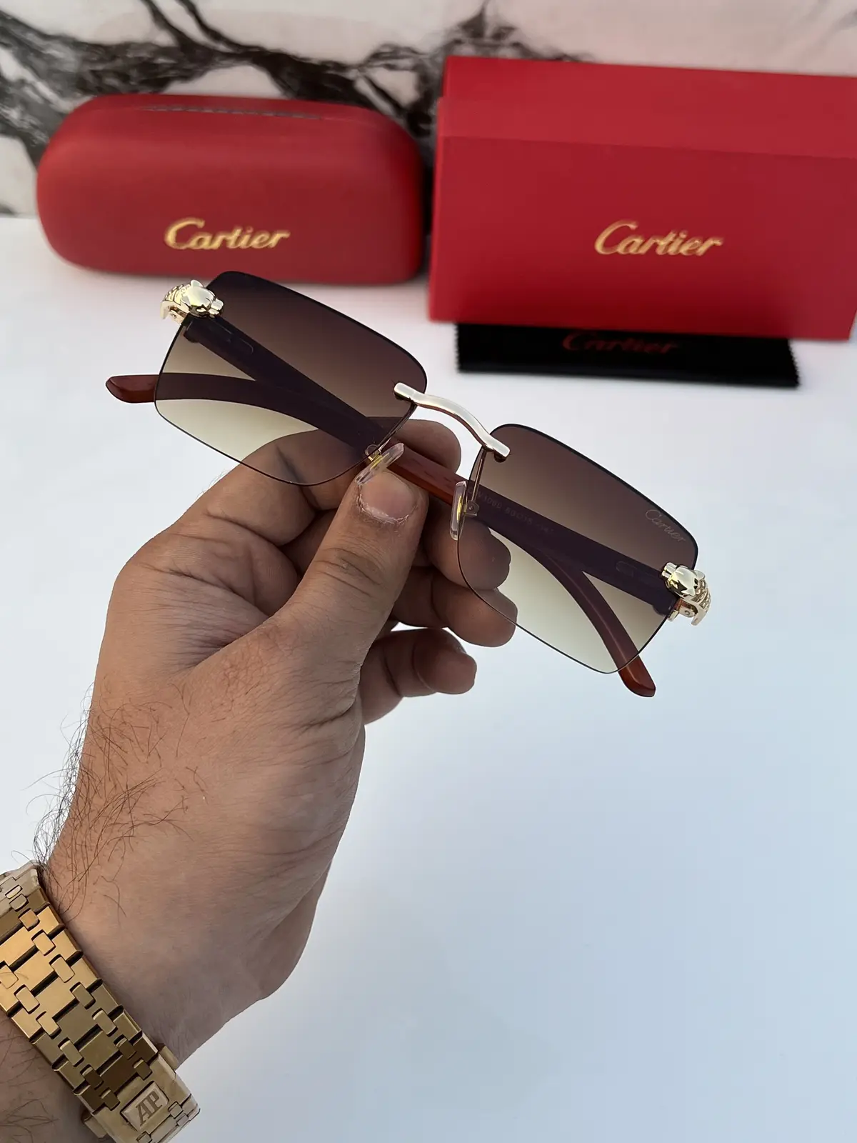 Cartier 3060 gold brown - Image 4