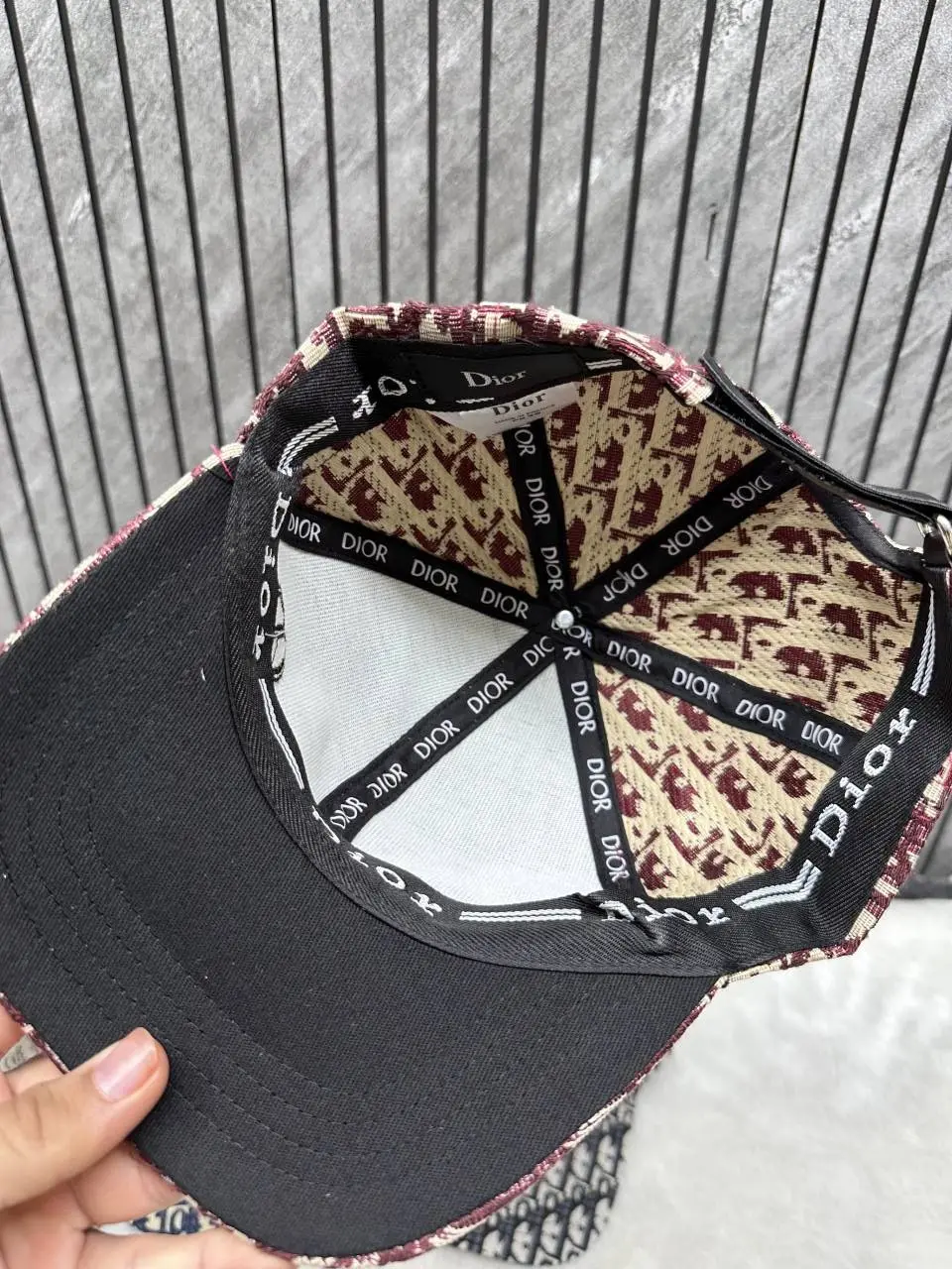Dior CD Oblique Red Monogram Premium Unisex Cap - Image 2