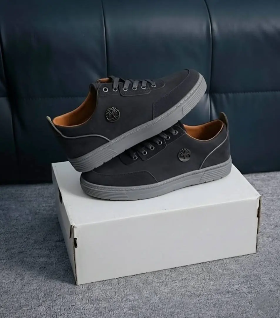 TIMBERLAND LOW BLACK GREY CASUAL SNEAKER WITH SUEDE - Image 3