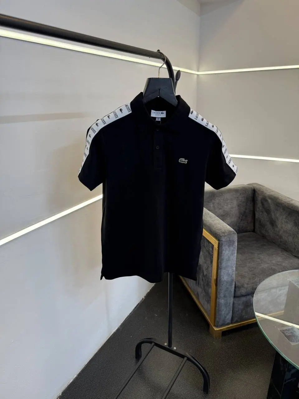 Lacoste imported polo tshirt black sale