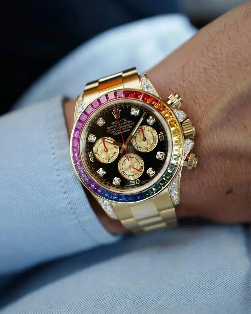 Rolex Oyster Perpetual Rainbow Gold - Image 3