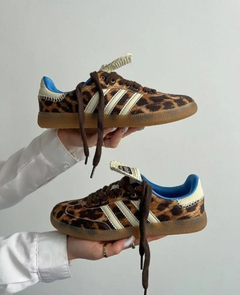 Adidas X Wales Bonner Samba Leopard Pony 528