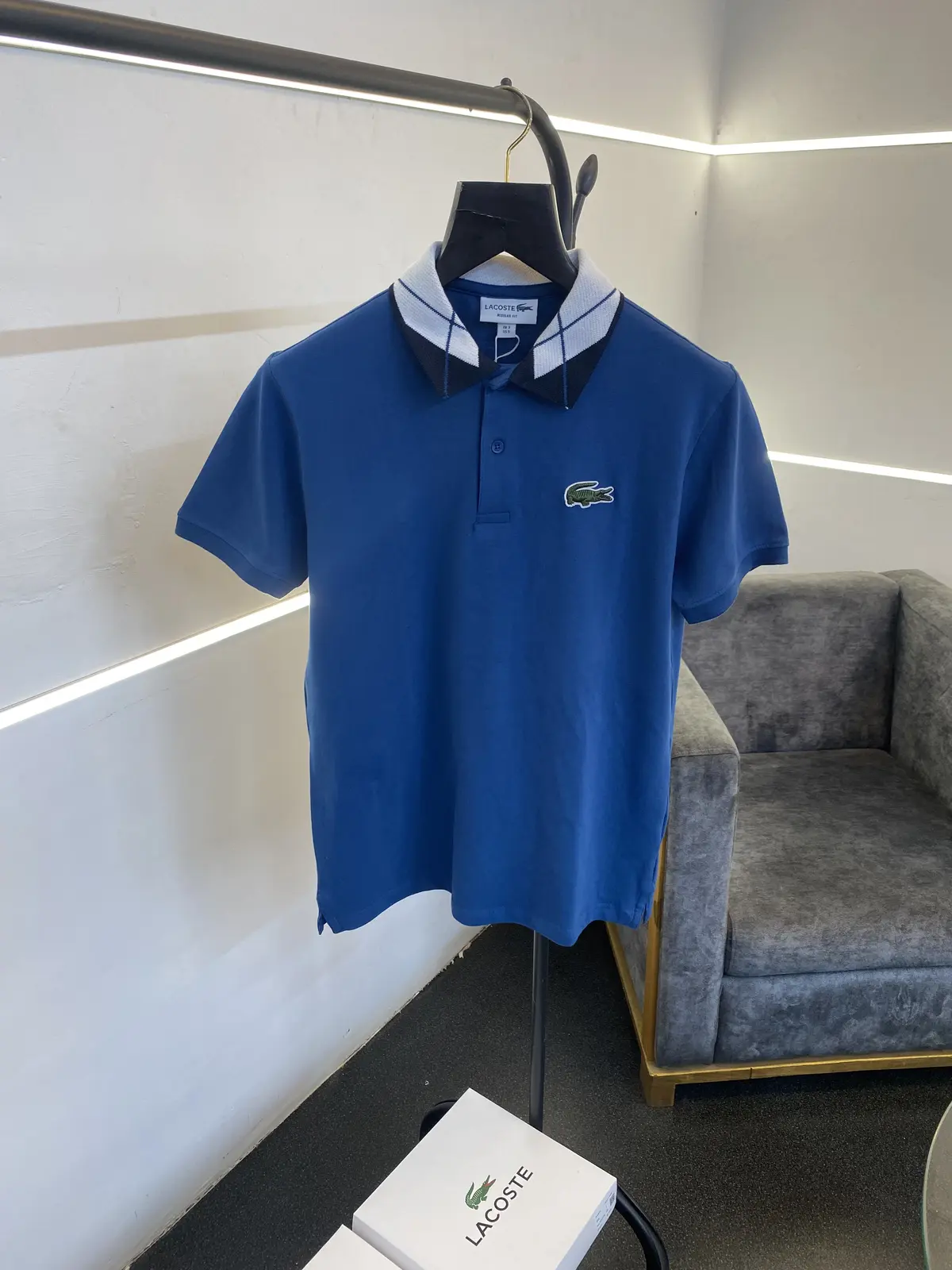Lacoste imported box pack polo tshirt blue
