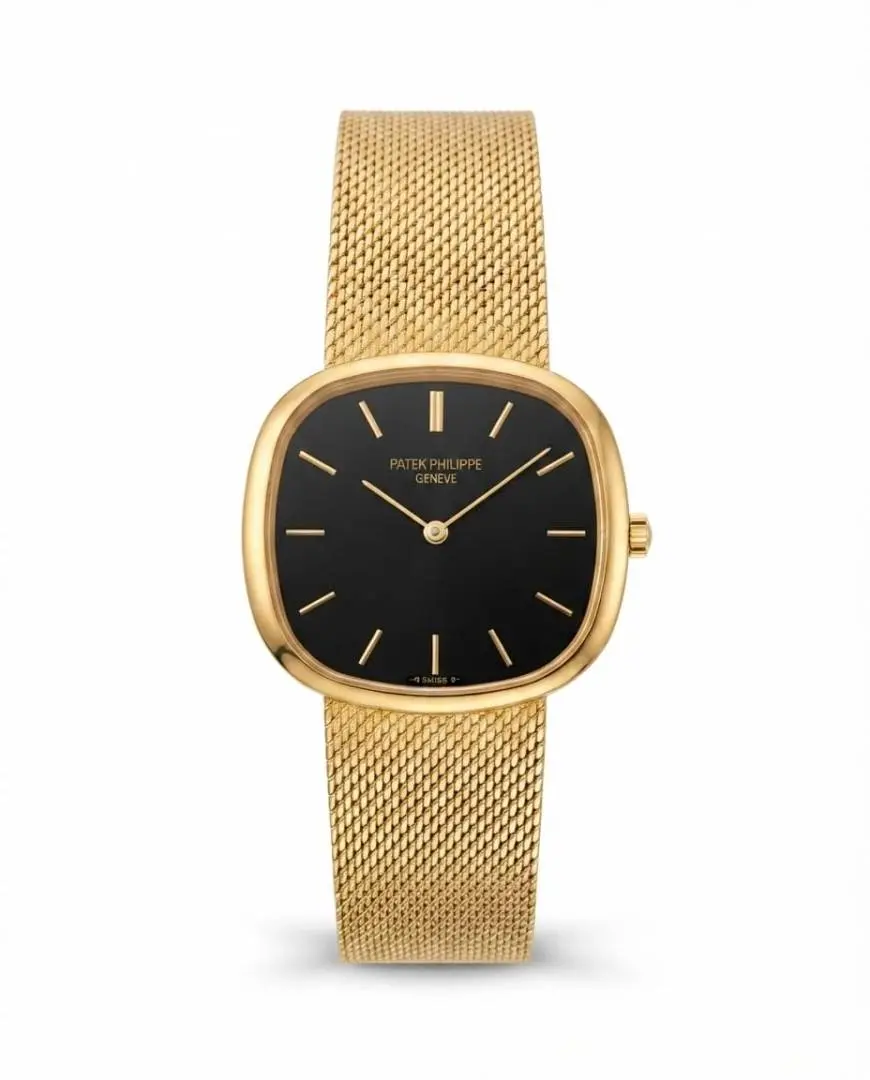 Patek philipe Ellipse Timepiece Gold Black Dial
