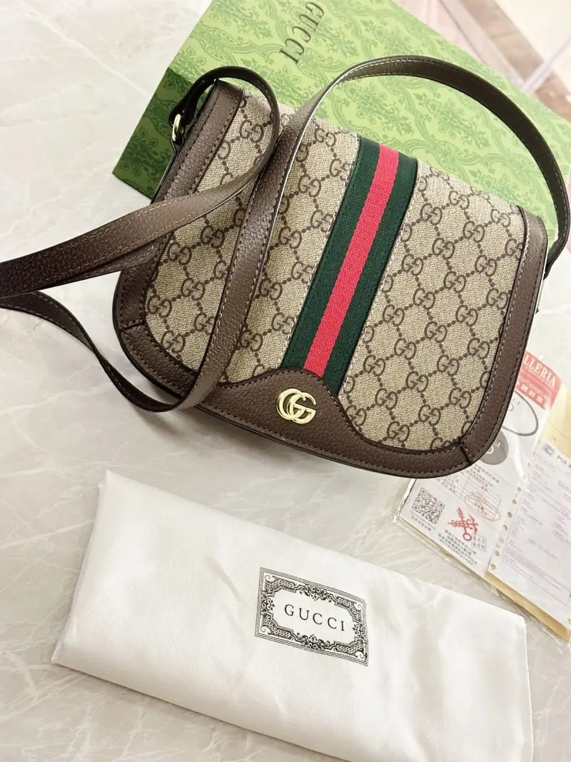 Gucci Ophidia GG Supreme Flap Bag With DoubleBox - Image 3