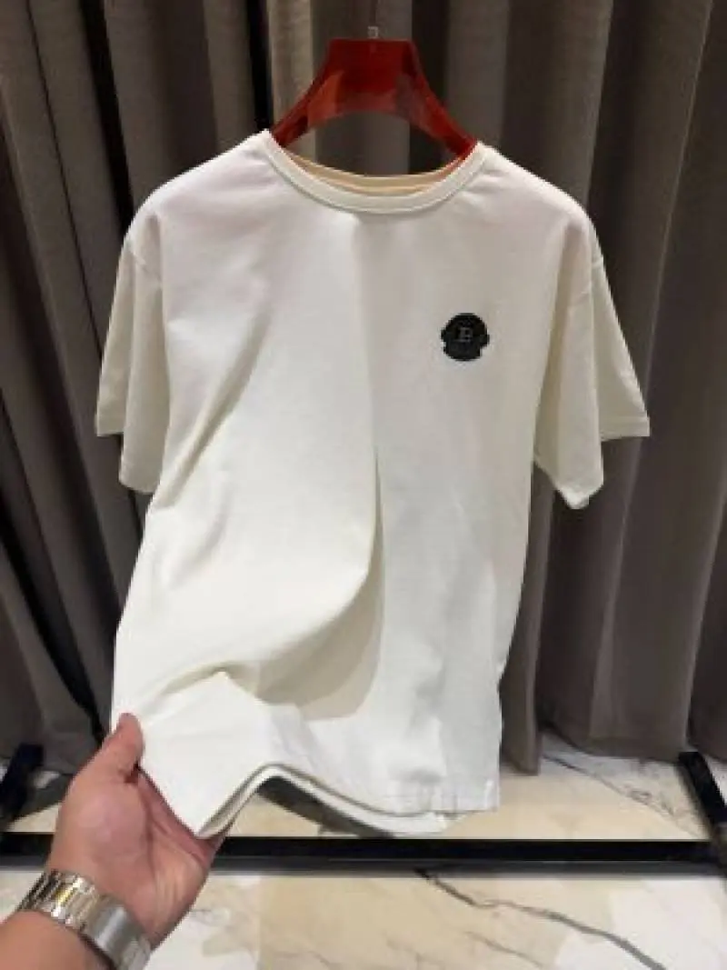 Balmain Round Neck T-shirt Cream - Image 2