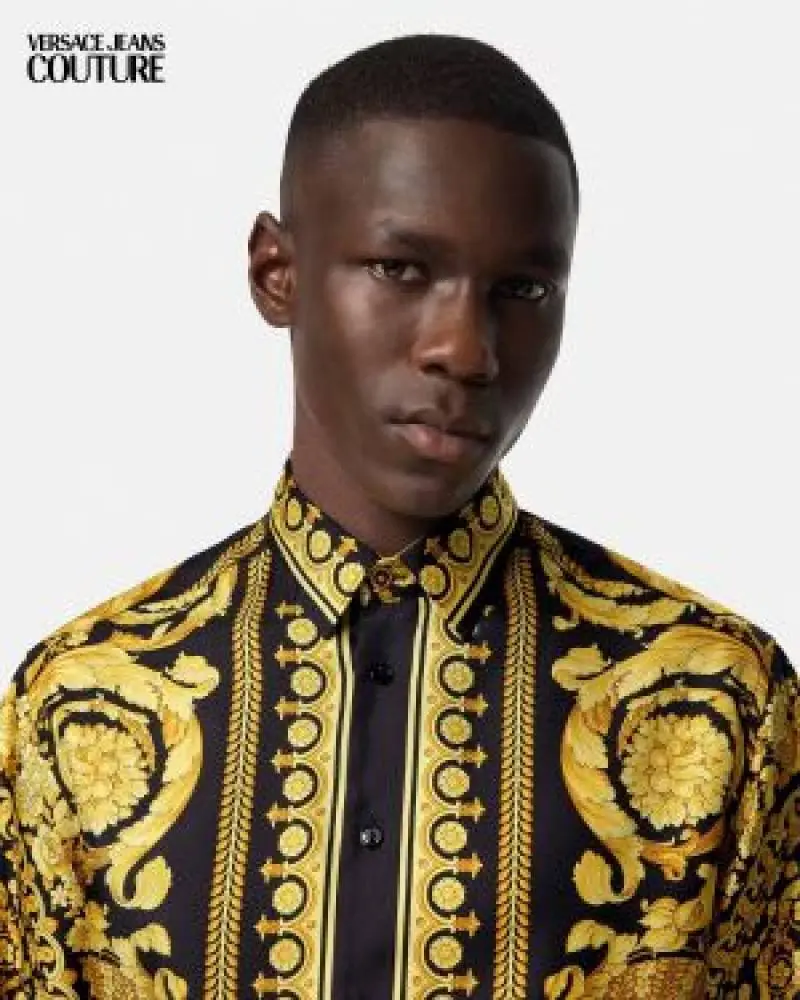 No Return Versace Bandana Couture Box Pack Full Sleeves Shirt Black Gold