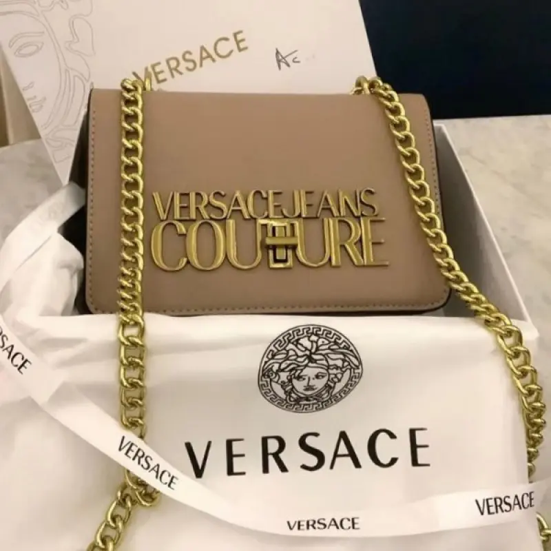 Versace Jeans Couture Saffiano Lock Crossbody Bag With OG Gift Box & Dust BaGahpricot - 527) - Image 2